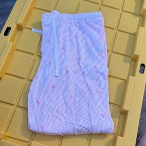 Women’s Polo pj pants with Pink Stripes